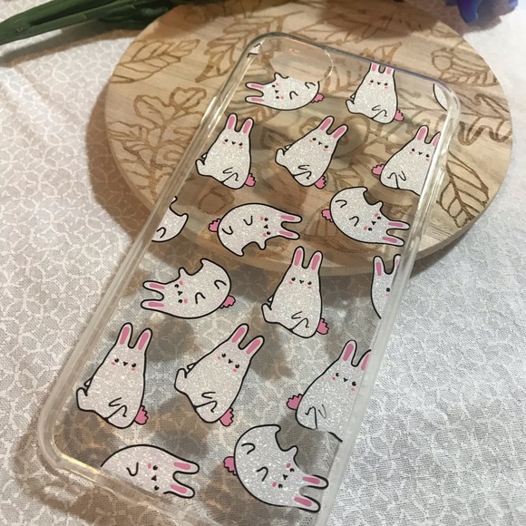 clear sparkly bunny iPhone case - Picture 2 of 2